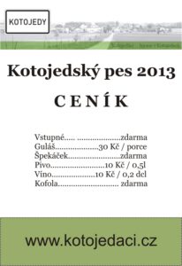 kotojedsky pes 2013 cenik